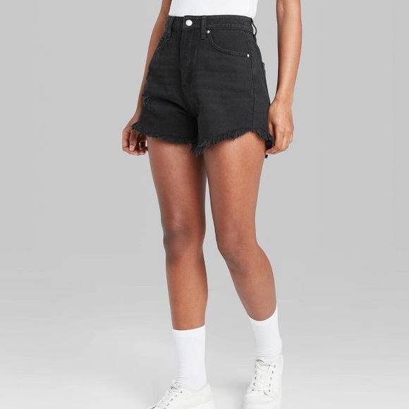 Black Wild Fable High Rise Denim Shorts